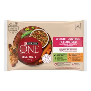 Purina ONE MINI Weight Control/Steril kapsičky - s krůtím a kuřecím 4 x 85 g