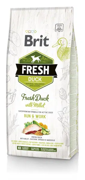Brit Fresh Duck with Millet Adult Run & Work 12 kg