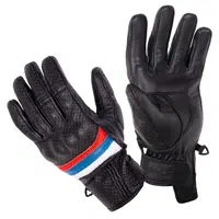 Letní kožené moto rukavice W-TEC Laudero černá 3XL