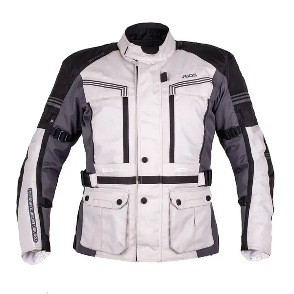 Pánská touringová moto bunda BOS Maximum Gray 5XL
