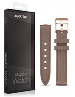 Kožený řemínek ALIGATOR 16mm, cappuccino