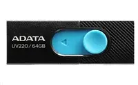ADATA Flash Disk 64GB USB 2.0 Dash Drive UV220, Black/Blue