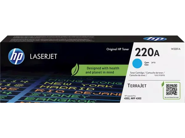 HP 220A W2201A azurový (cyan) originální toner