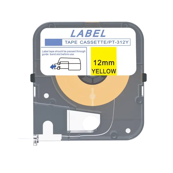 Max LM-312Y, 12mm x 8m, žlutá kompatibilní páska