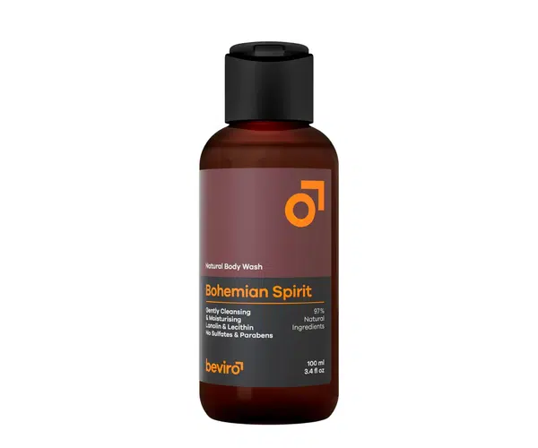 Přírodní sprchový gel pro muže Beviro Natural Body Wash Bohemian Spirit - 100 ml + dárek zdarma