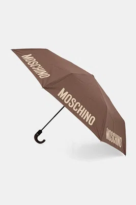 Deštník Moschino hnědá barva, 8064