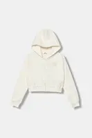 Dětská bavlněná mikina Guess béžová barva, s kapucí, s aplikací, J5YQ07 KAD74