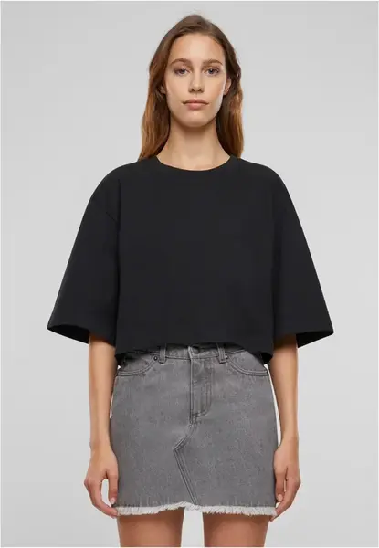 Dámské tričko Heavy Organic Oversized Cropped černé