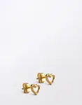ENAMEL Copenhagen Studs, Organic Heart 925S/GP/M