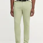 Kalhoty Tommy Hilfiger pánské, béžová barva, přiléhavé, MW0MW26619
