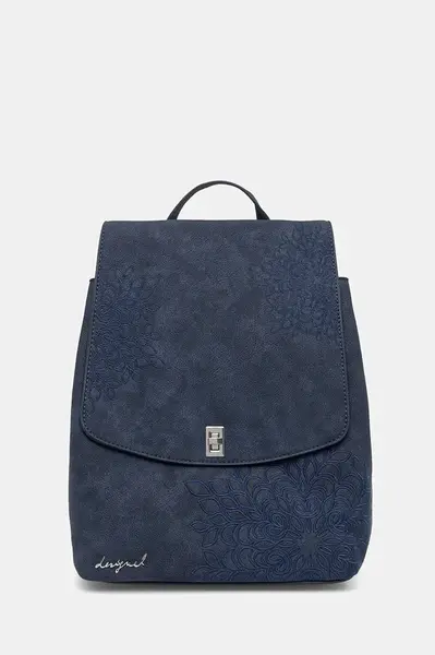 Batoh Desigual SIERRA SUMYMINI dámský, modrá barva, malý, s aplikací, 25WAKP34