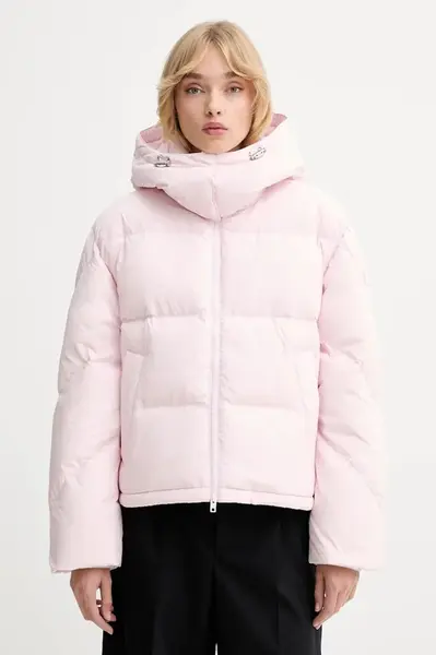 Péřová bunda Kenzo růžová barva, zimní, FF62OU1449NS