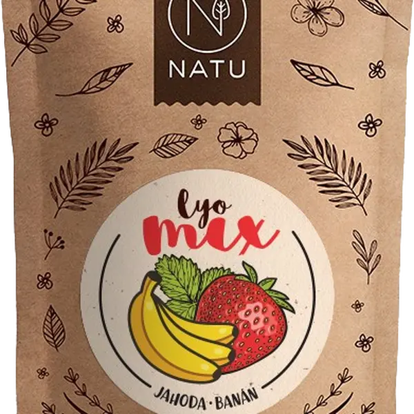 NATU Lyo mix jahoda a banán 40 g
