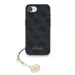 Zadní kryt Guess 4G Charm pro Apple iPhone 16e, tone on tone grey