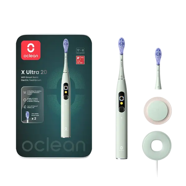 OCLEAN X Ultra 20 Green sonický kartáček, zelená