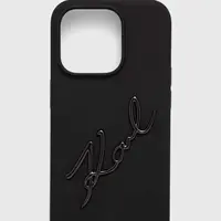 Obal na telefon Karl Lagerfeld iPhone 15 Pro 6.1'' černá barva