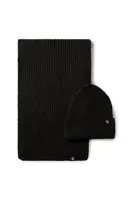 Dětská čepice a šátek Calvin Klein Jeans černá barva, IU0IU00638