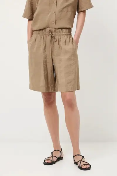 Kraťasy Medicine dámské, béžová barva, high waist