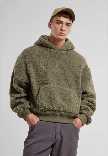Pánská mikina s kapucí Teddy Hoody světle zelená