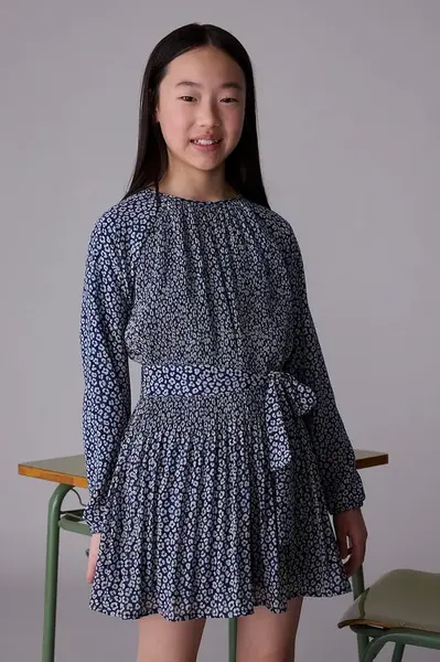 Dívčí šaty Mayoral modrá barva, mini, 7914