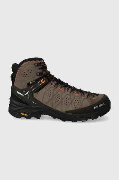 Boty Salewa ALP TRAINER 2 MID GTX pánské, zelená barva, zateplené, 00-0000061382