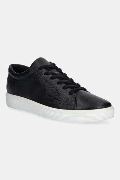 Kožené tenisky Ecco Soft 60 W dámské, černá barva, 219203-01001