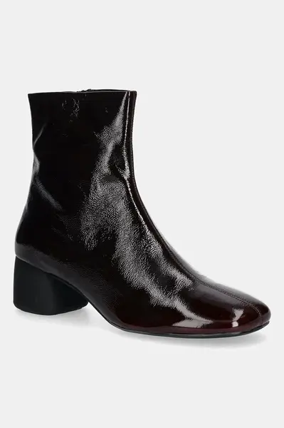 Kožené kotníkové boty Vagabond Shoemakers LIVIA dámské, vínová barva, na podpatku, 6056-060-38
