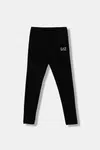 Dětské legíny EA7 Emporio Armani černá barva, s potiskem, 7G000171 AF12484