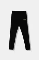 Dětské legíny EA7 Emporio Armani černá barva, s potiskem, 7G000171 AF12484