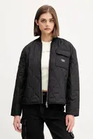 Bunda Guess Jeans černá barva, přechodná, oversize, W5YL26 WHG02