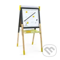 Janod magnetická tabuľa obojstranná polohovateľná žltá šedá