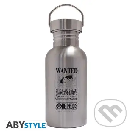 One Piece Fľaša nerezová - Wanted Luffy