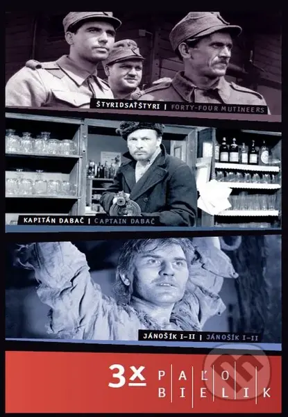 DVD 3x Palo Bielik (Štyridsaťštyri, Kapitán Dabač, Jánošík I, II) - film z kategorie Dramata
