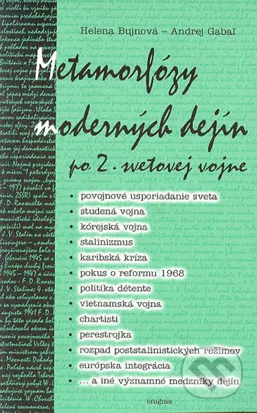 Metamorfózy moderných dejín po 2. svetovej vojne - Helena Bujnová, Andrej Gabaľ - kniha z kategorie Historie
