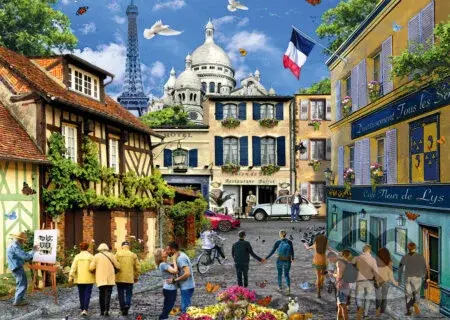 Maľovaný Paríž - puzzle z kategorie Města a stavby
