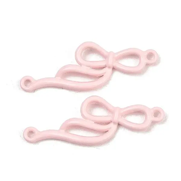 Spray Painted Alloy Bowknot Links Connector Charms