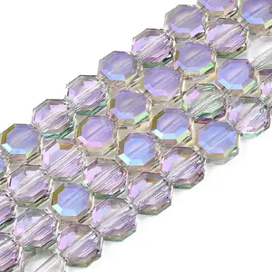 Electroplate Translucent Glass Beads Strands