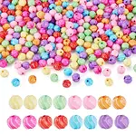 300Pcs Opaque Acrylic Beads