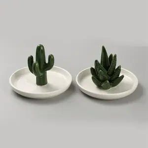 Cactus Porcelain Jewelry Plate
