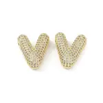 Brass Micro Pave Clear Cubic Zirconia Pendants