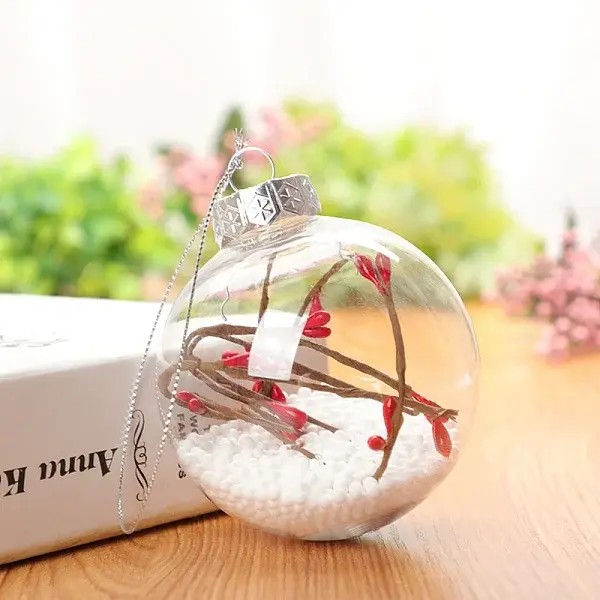 Transparent Plastic Fillable Ball Pendants Decorations