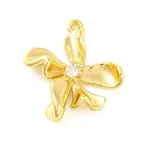Brass Pave Clear Cubic Zirconia Pendants