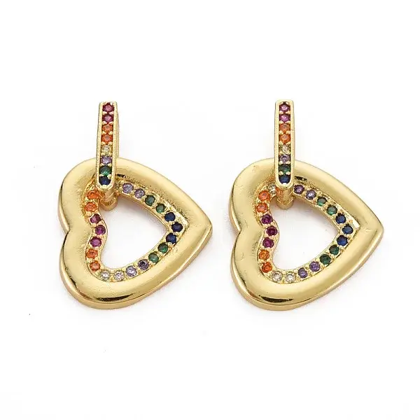 Brass Micro Pave Cubic Zirconia Pendants