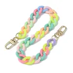 Opaque Jelly Style Acrylic Curb Chain Bag Straps