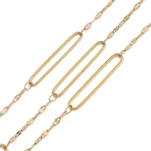 304 Stainless Steel Enamel Dapped Chain Oval Link Chains