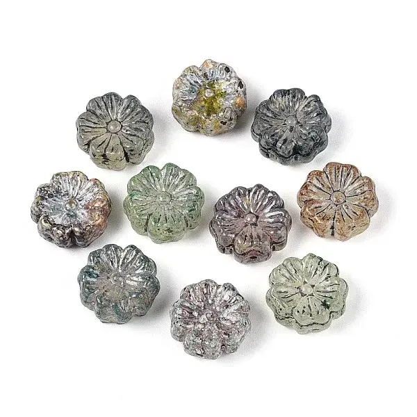 Picasso Baking Paint & Metal Enlaced Glass Beads