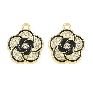 Alloy Black Enamel Pendants