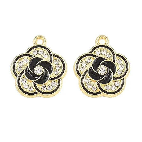 Alloy Black Enamel Pendants