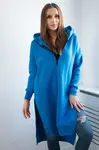 Insulated sweatshirt with side slits purple blue