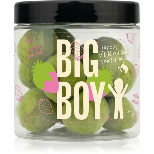 Big Boy Jahody v matcha a bílé čokoládě sušené ovoce v čokoládě 120 g